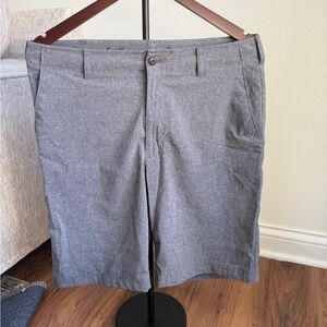 Ben Hogan Mens Golf Shorts Heathered Gray Flat Front Stretch Performance Size 34